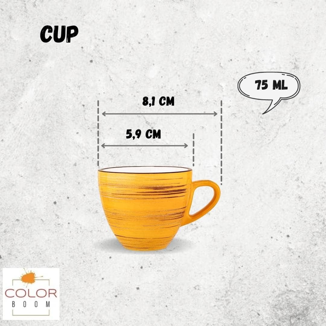 Wilmax Espressotasse, 75 ml, Gelb, Porzellan, WL-669433/A