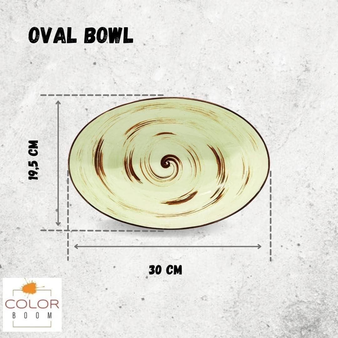 Wilmax Ovale Porzellanschüssel Pistazie, 30 x 19,5 cm – WL-669141/A