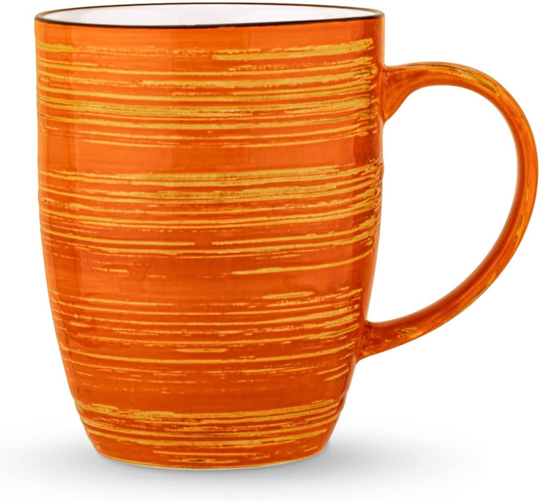 Wilmax Oranje Porselein Bekers 460ml - 6-delig A6