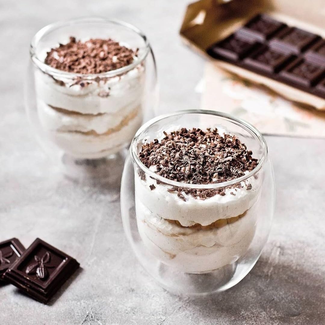 Wilmax 4 Doppelwandgläser & 1 Teekanne-Set, WL-888815/A-888761/A4