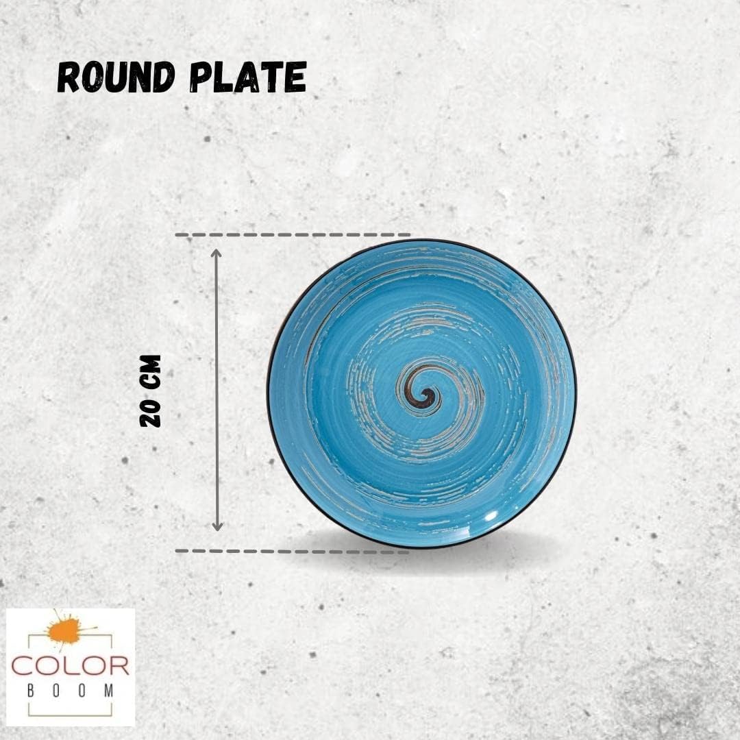 Wilmax Spiral Plate 20 cm Porcelain, Blue – WL-669612/A