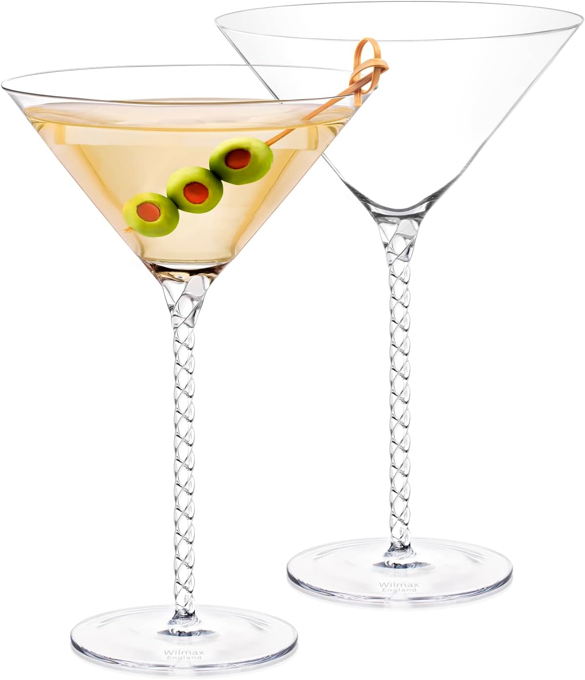 Wilmax Martini Gläser Set 200 ml aus Kristallglas WL-888106/2C