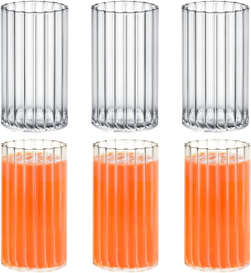 Wilmax Ribbed Glass 250 ml, Set of 6 WL-888624/A6