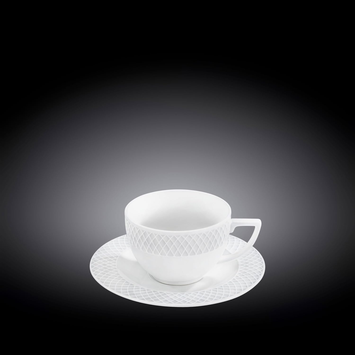 Wilmax Kop met schotel 170 ml Wit Porselein WL-880101402/AB