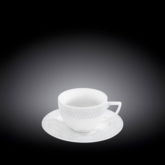Wilmax Cup and Saucer 170 ml White Porcelain WL-880101402/AB