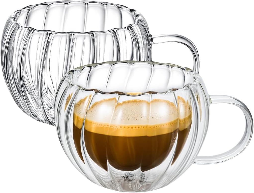 Wilmax Doppelwandige Tassen 4er Set 300 ml Thermoglas WL-888411/A4