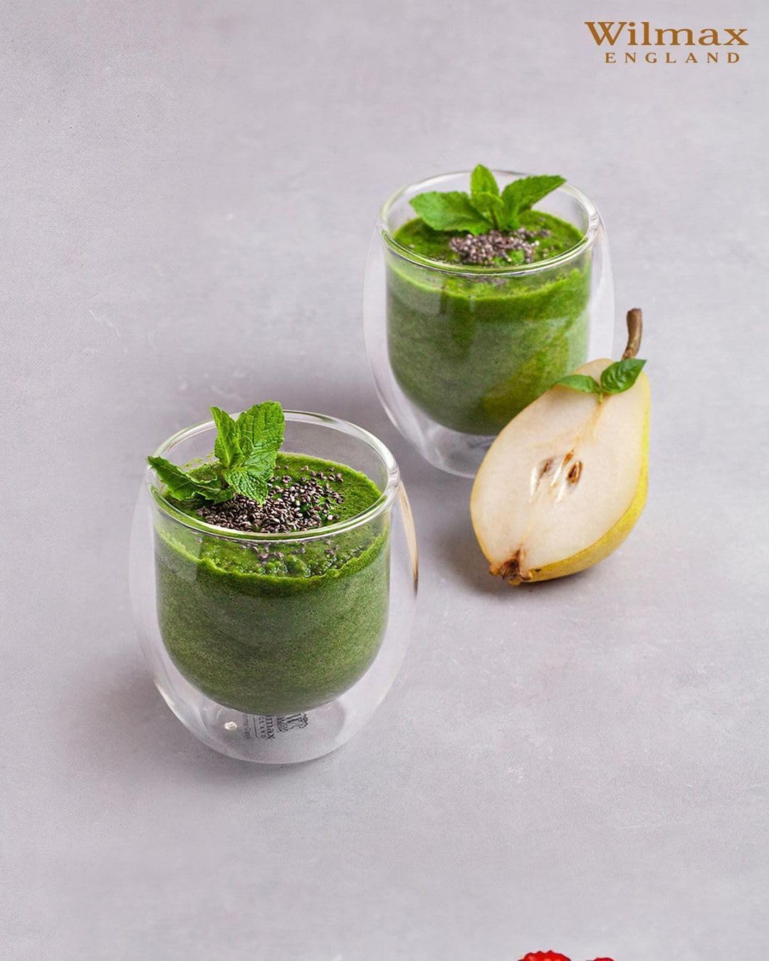 Wilmax 4 Doppelwandgläser & 1 Teekanne-Set, WL-888815/A-888761/A4