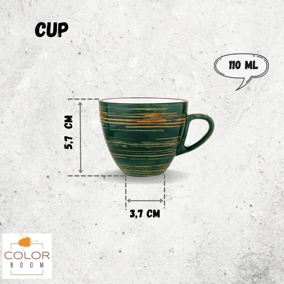 Wilmax Espressotasse, 110 ml, Grün, Porzellan, WL-669534/A