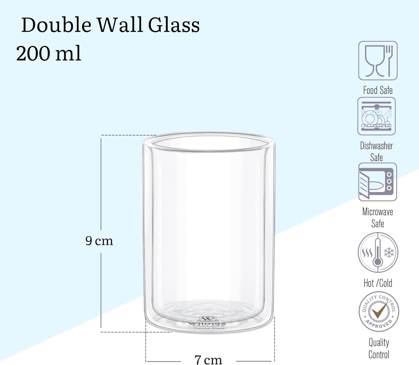 Wilmax Thermo-Glass, 200 ml, double-walled, WL-888782/A