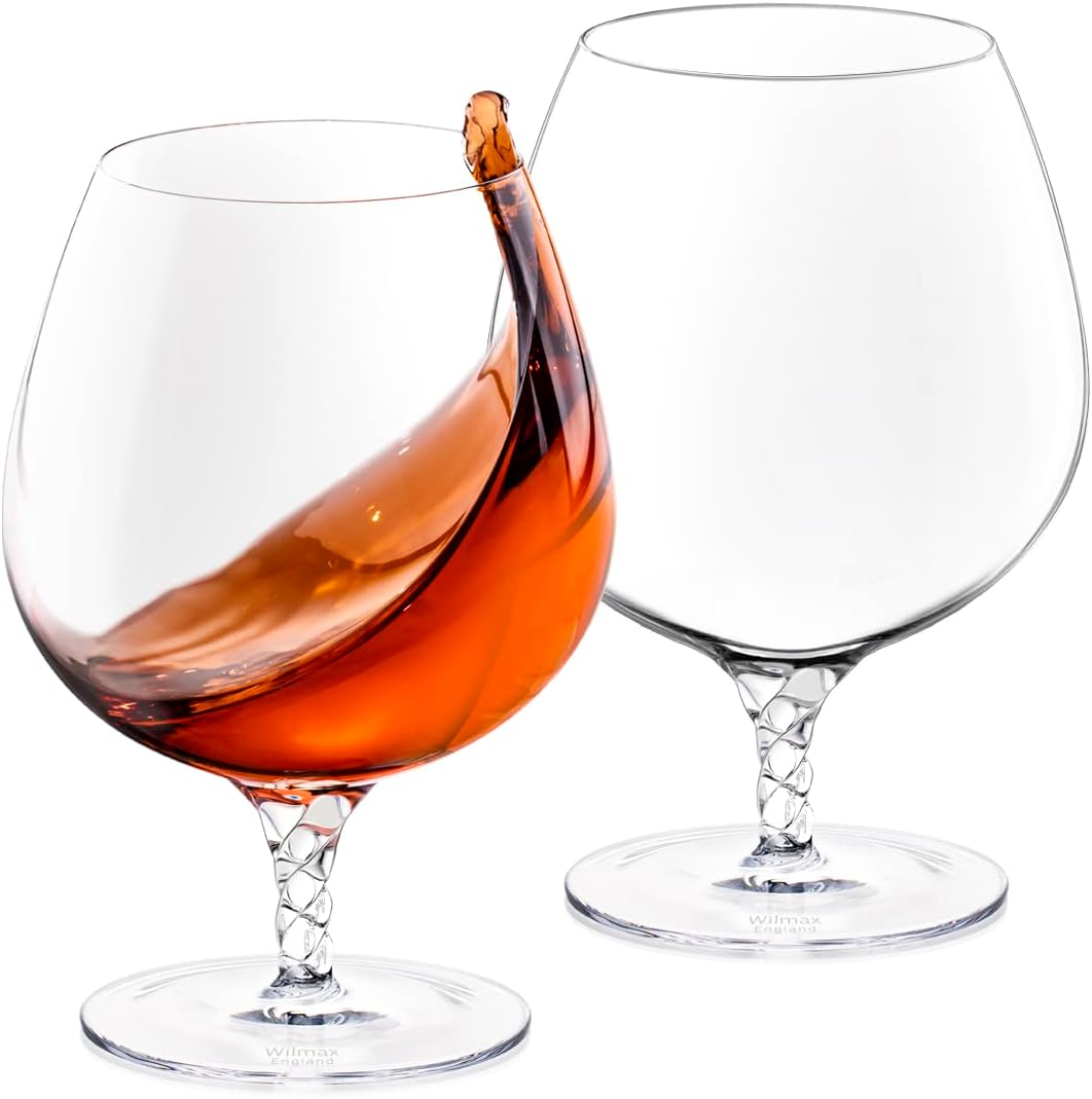 Wilmax England Cognacglas 550ml Kristal Transparant Set van 2