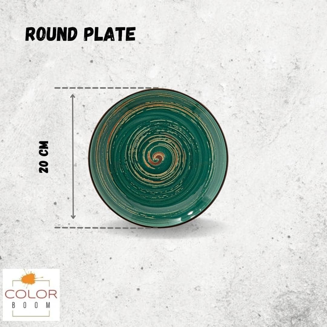 Wilmax Dessertteller COLORBOOM | 6er-Set | Ø 20 cm | Grün | WL-669512/A6