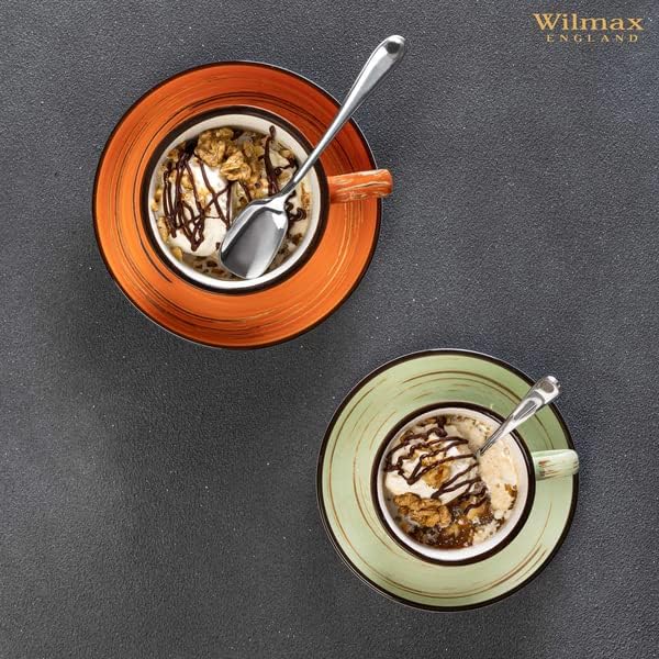 Wilmax Cup & Saucer Orange Porcelain 6-piece WL-669336