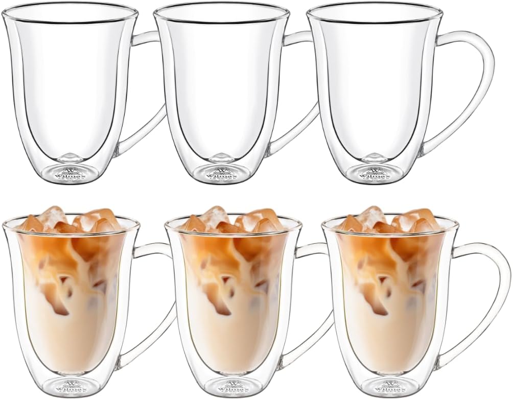 Wilmax England Double Wall Mug 250ml Borosilicate Glass 6x