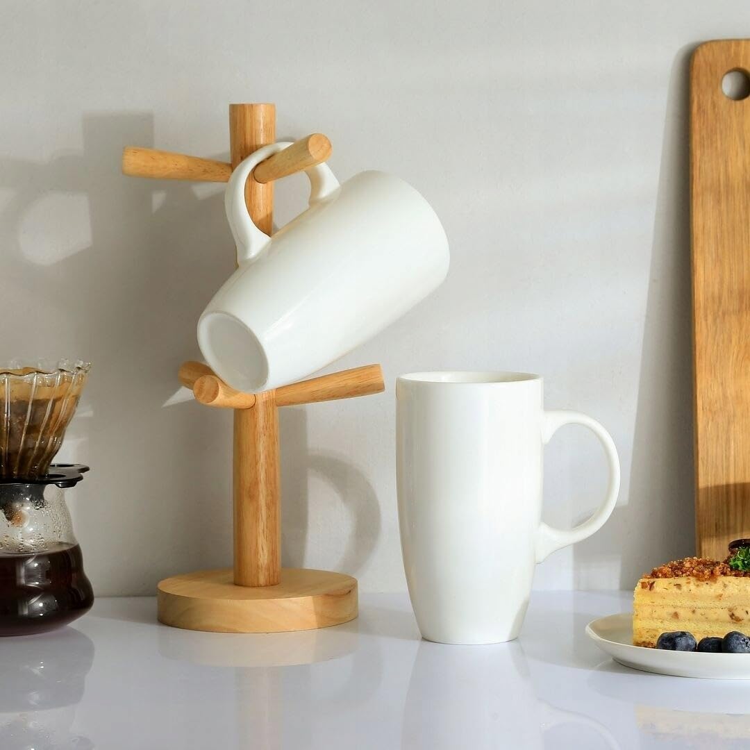 Wilmax Servierset 2x Bambus-Teller & Porzellanbecher WL-771126/A2-WL-993093/A2