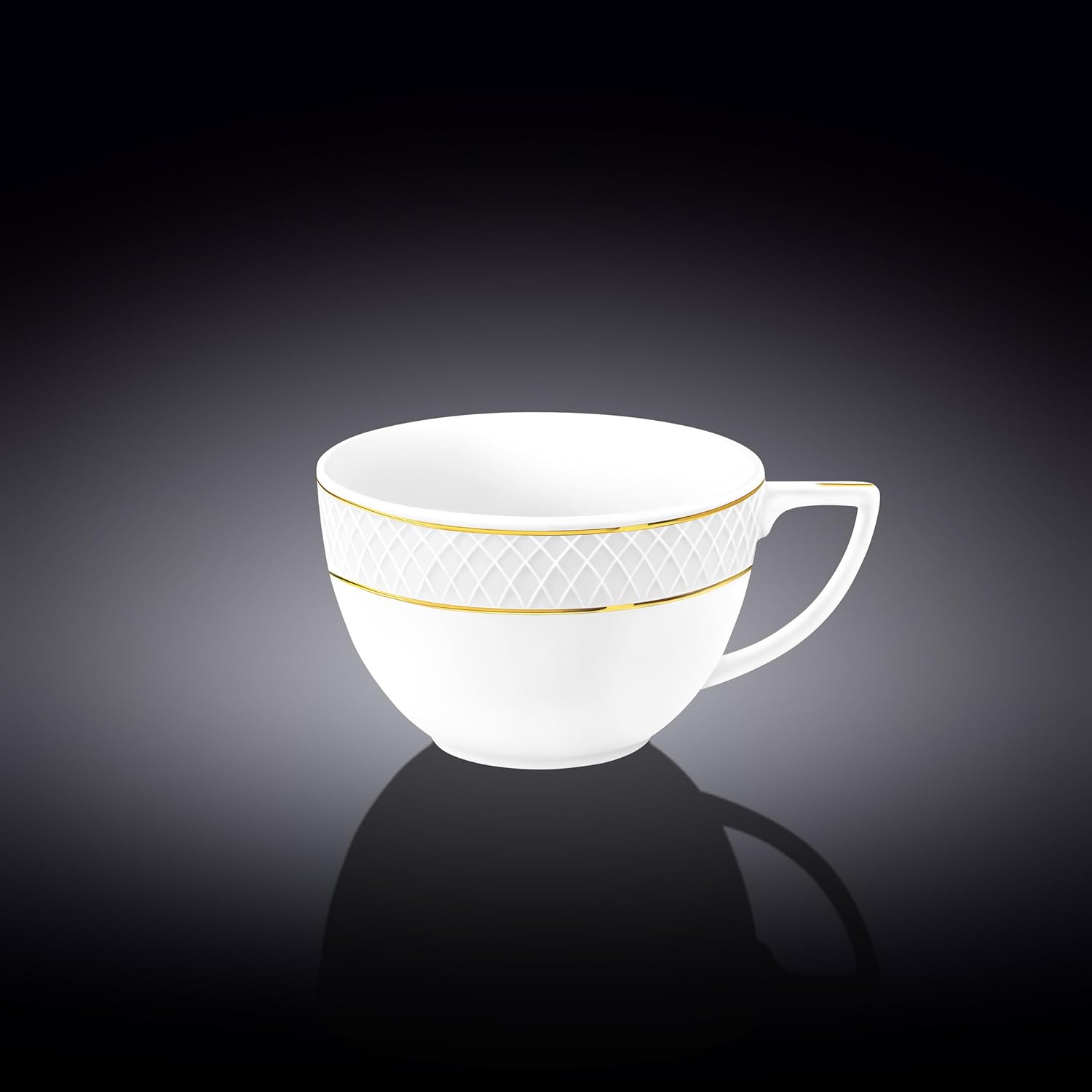 Wilmax Jumbo-Becher mit Goldlinien, 500 ml, 2er Set, WL-880102409/A2