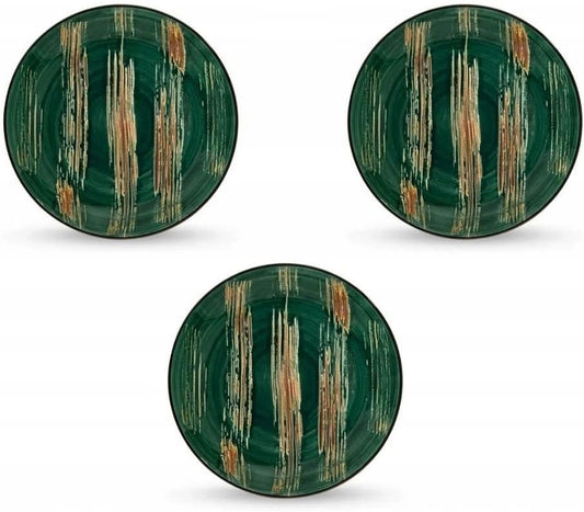 Wilmax Bord 23 cm Groen Porselein 3-delig WL-668513/A3