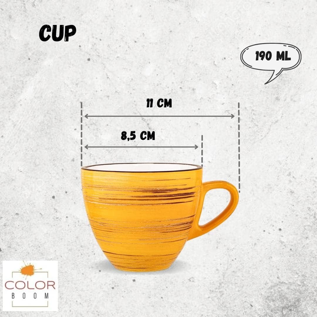 Wilmax Cup 190 ml Yellow Porcelain WL-669435/A