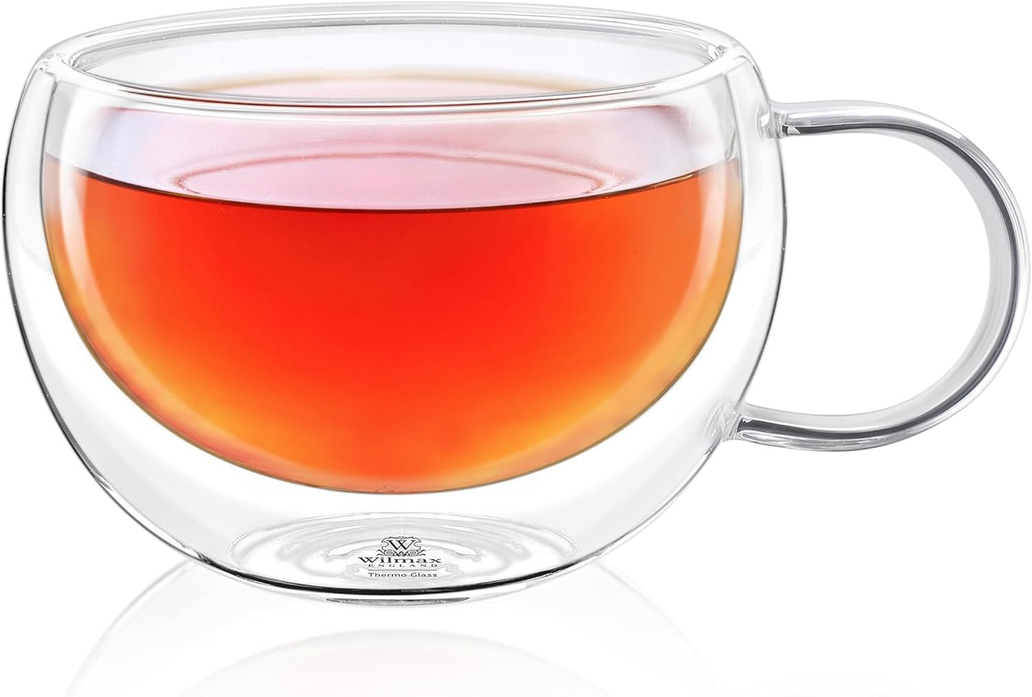 Wilmax Thermogläser mit Henkel 6er-Set 300 ml Latte Kaffeeglas WL-888769/A6