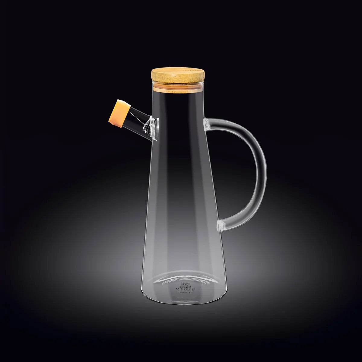 Wilmax England Oliekan 500 ml Glas met Bamboe Deksel