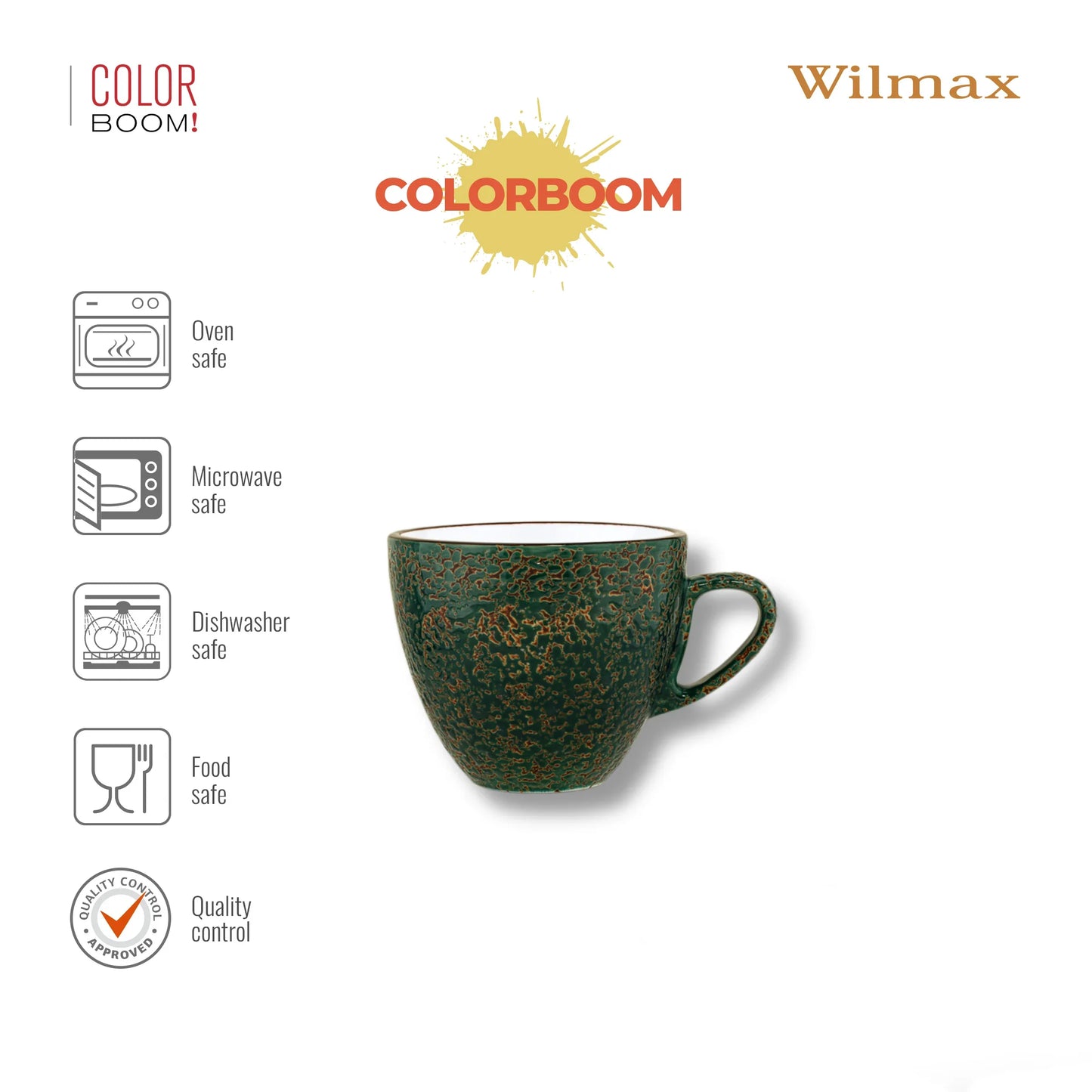 Wilmax England Kopje 75 ml Groen Porselein