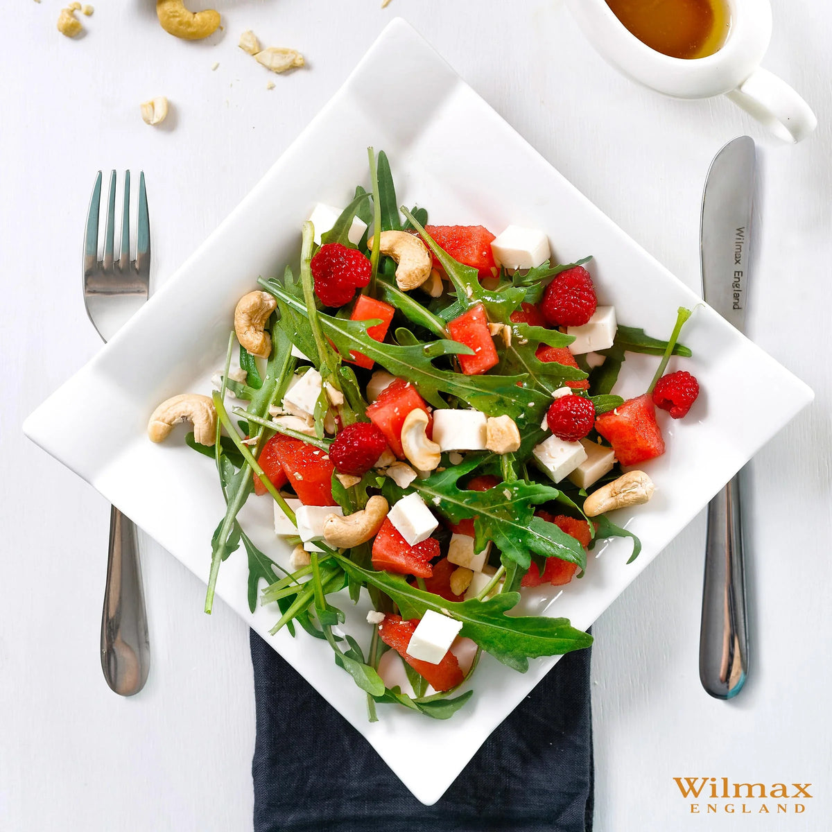 Wilmax Dinerbord 25x25 cm van Porselein, Wit