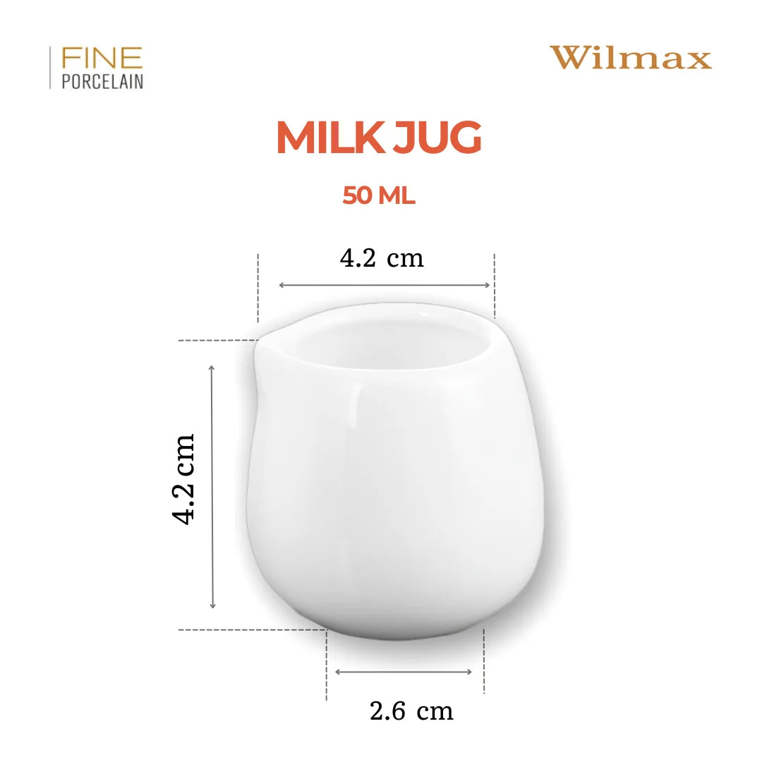 Wilmax Melkkannetje 50 ml Wit Porselein