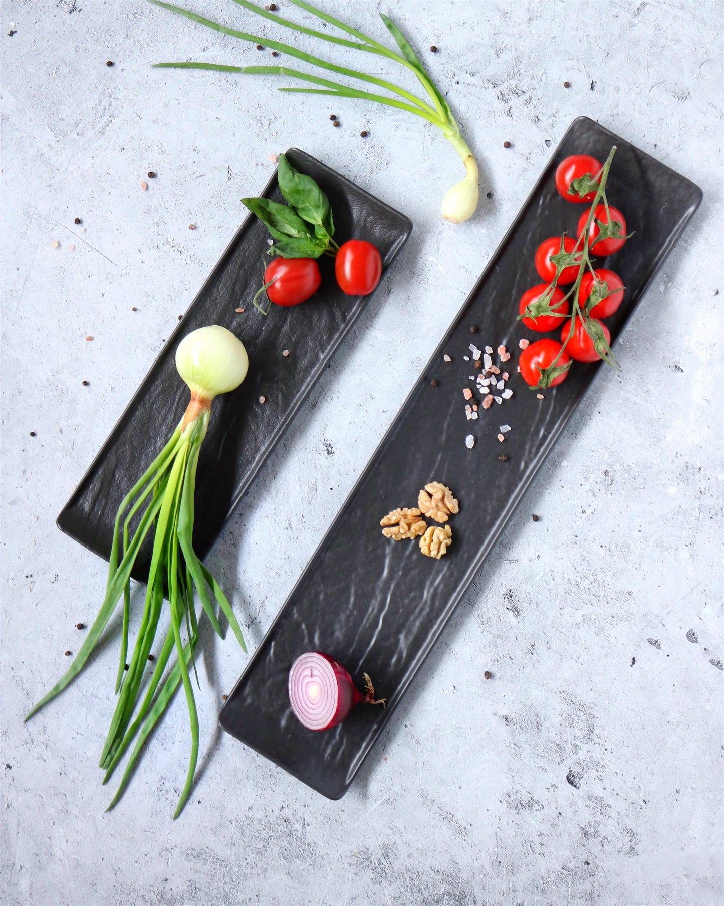 Wilmax Servierplatte Schwarz Kratzfest Spülmaschinenfest 30 x 9,5 cm WL-661102/A