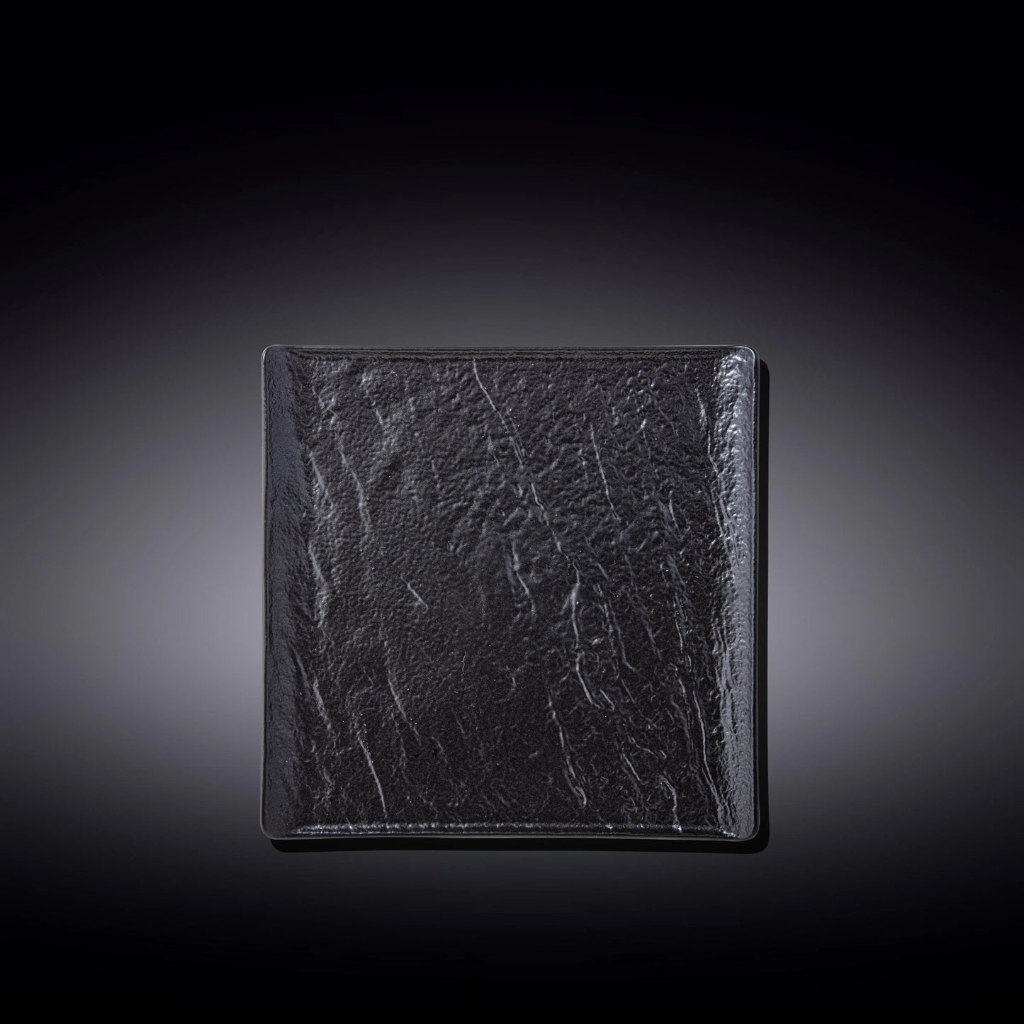 Wilmax Vierkant bord 17x17 cm Zwart SlateStone 6 stuks