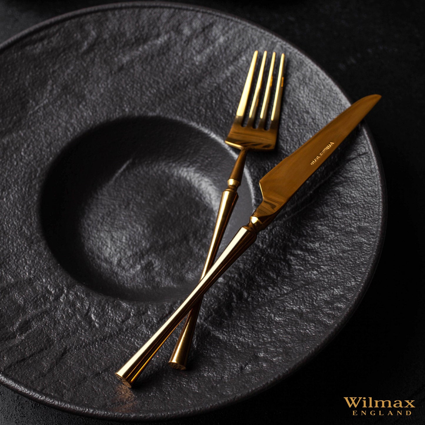 Wilmax Diep bord 27 cm 2 stuks SlateStone Zwart WL-661116/A2