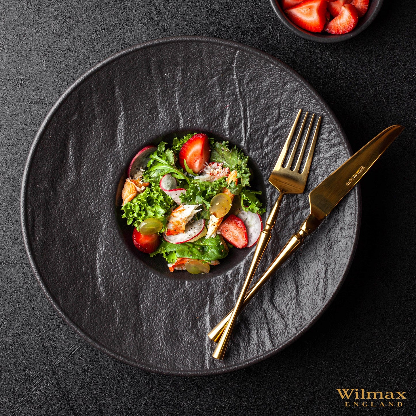 Wilmax Diep bord 27 cm 2 stuks SlateStone Zwart WL-661116/A2