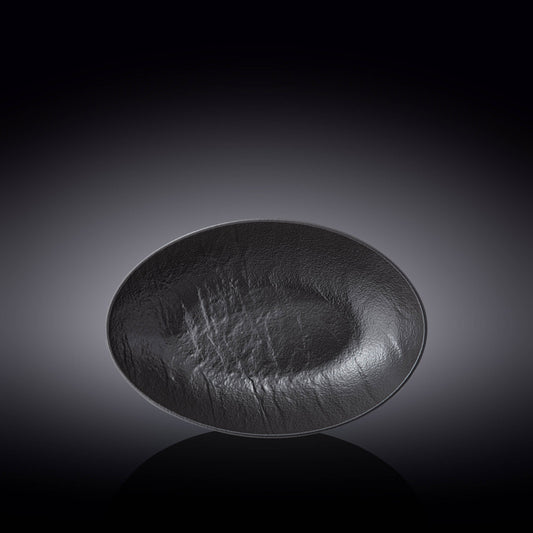Wilmax Ovale Schüssel, 25 x 16,5 x 6 cm, Schwarz – WL-661120/A