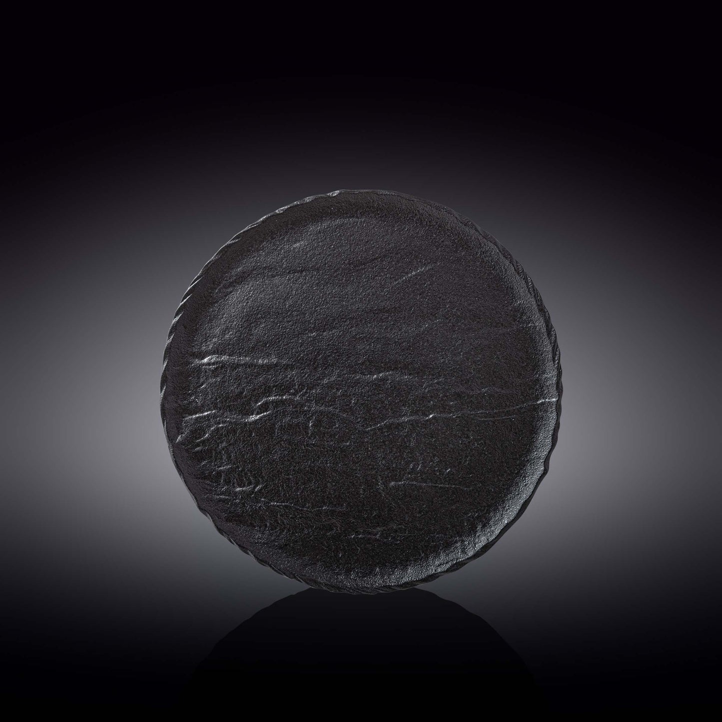Wilmax Rond Bord 23 cm 3-delige Set SlateStone Zwart