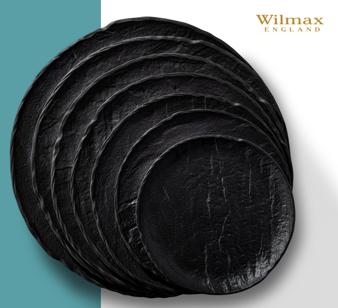 Wilmax Round Platter 30 cm Schwarz, WL-661128/A