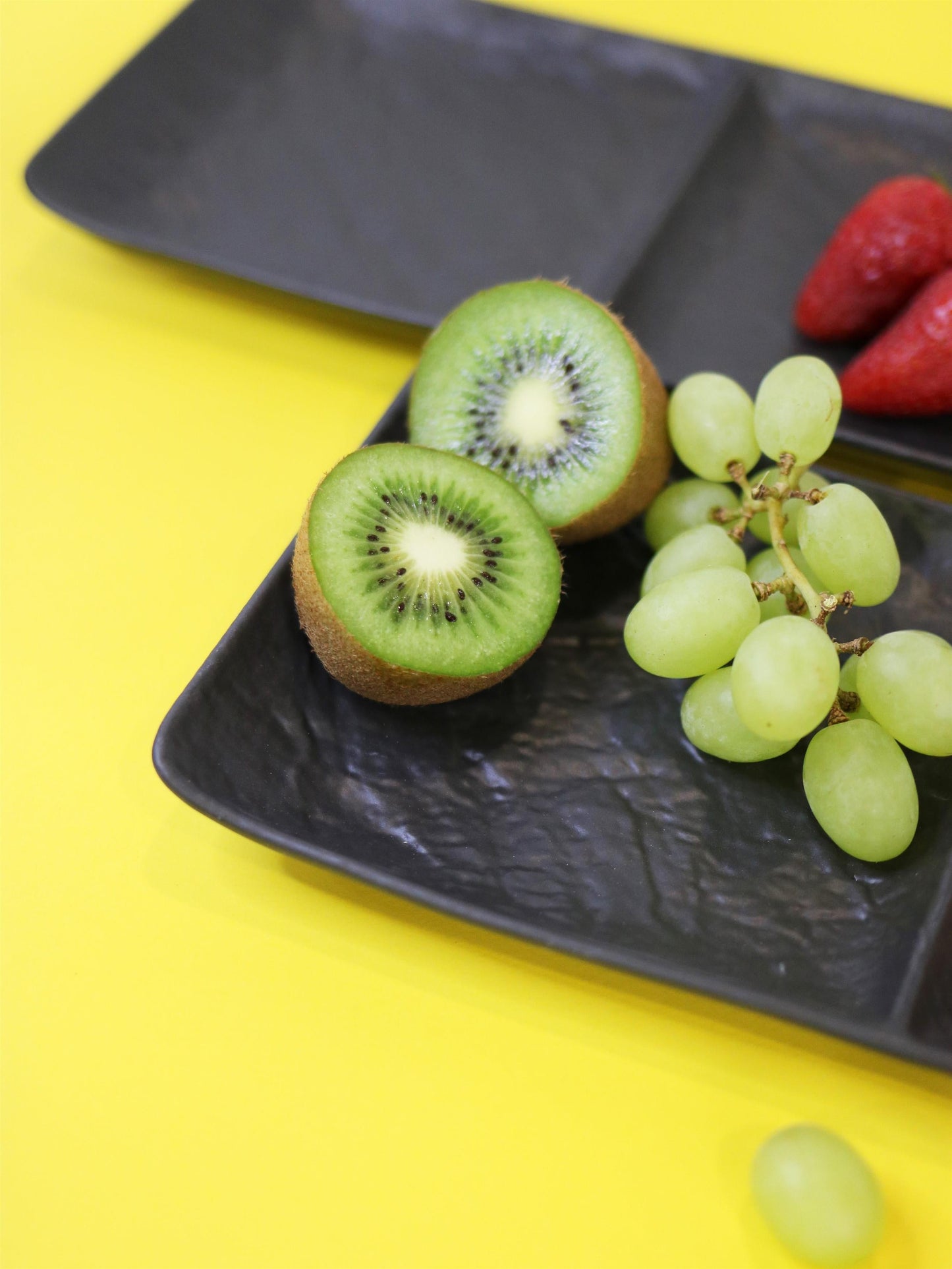 Wilmax Rechteckige Porzellanschale, 3-teilig, schwarz, 40,5 x 13 cm WL-661136/A