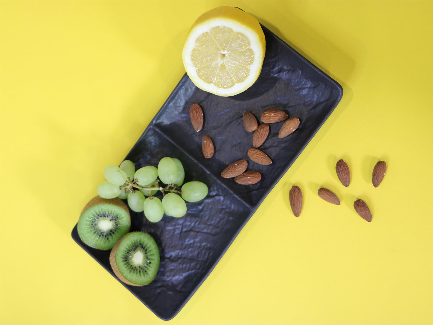 Wilmax Rechteckige Porzellanschale, 3-teilig, schwarz, 40,5 x 13 cm WL-661136/A2