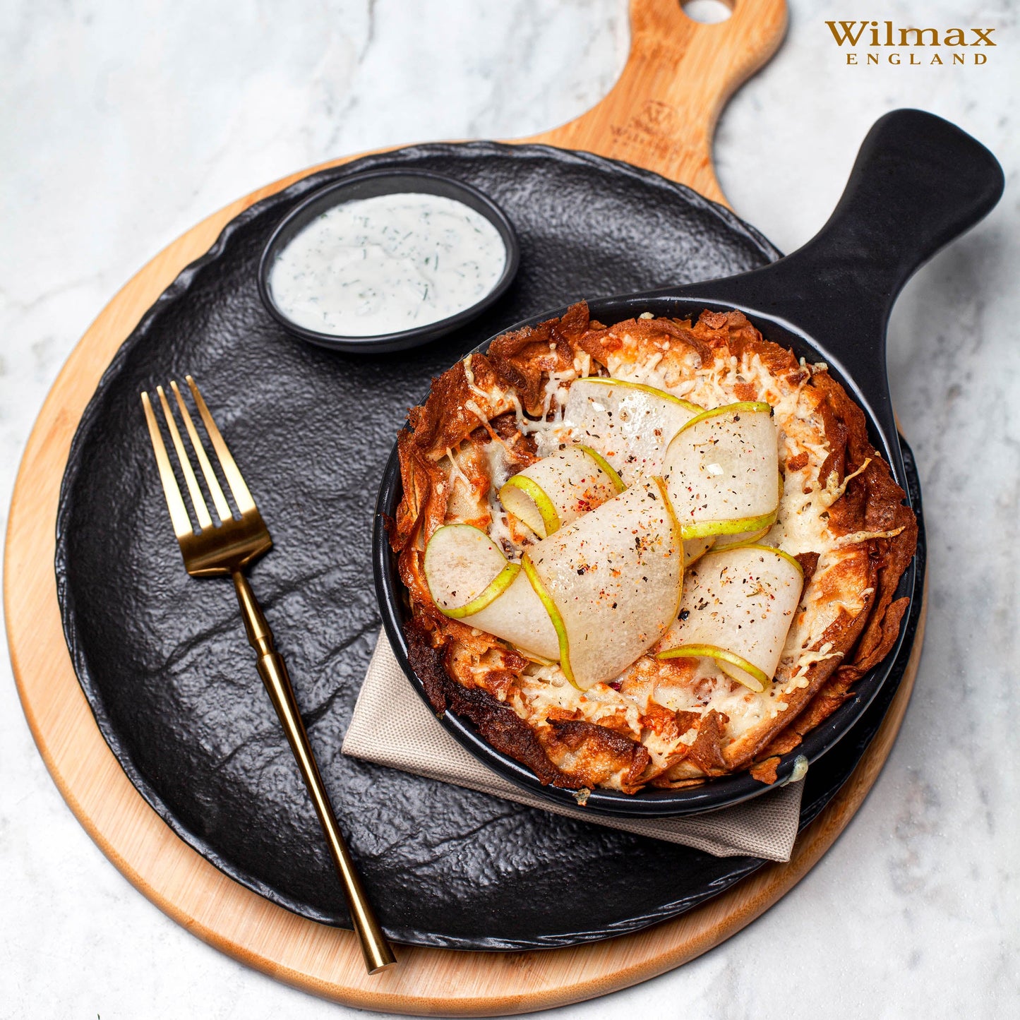 Wilmax Ovaler Teller 8 x 6 x 3 cm Schwarz WL-661117/A