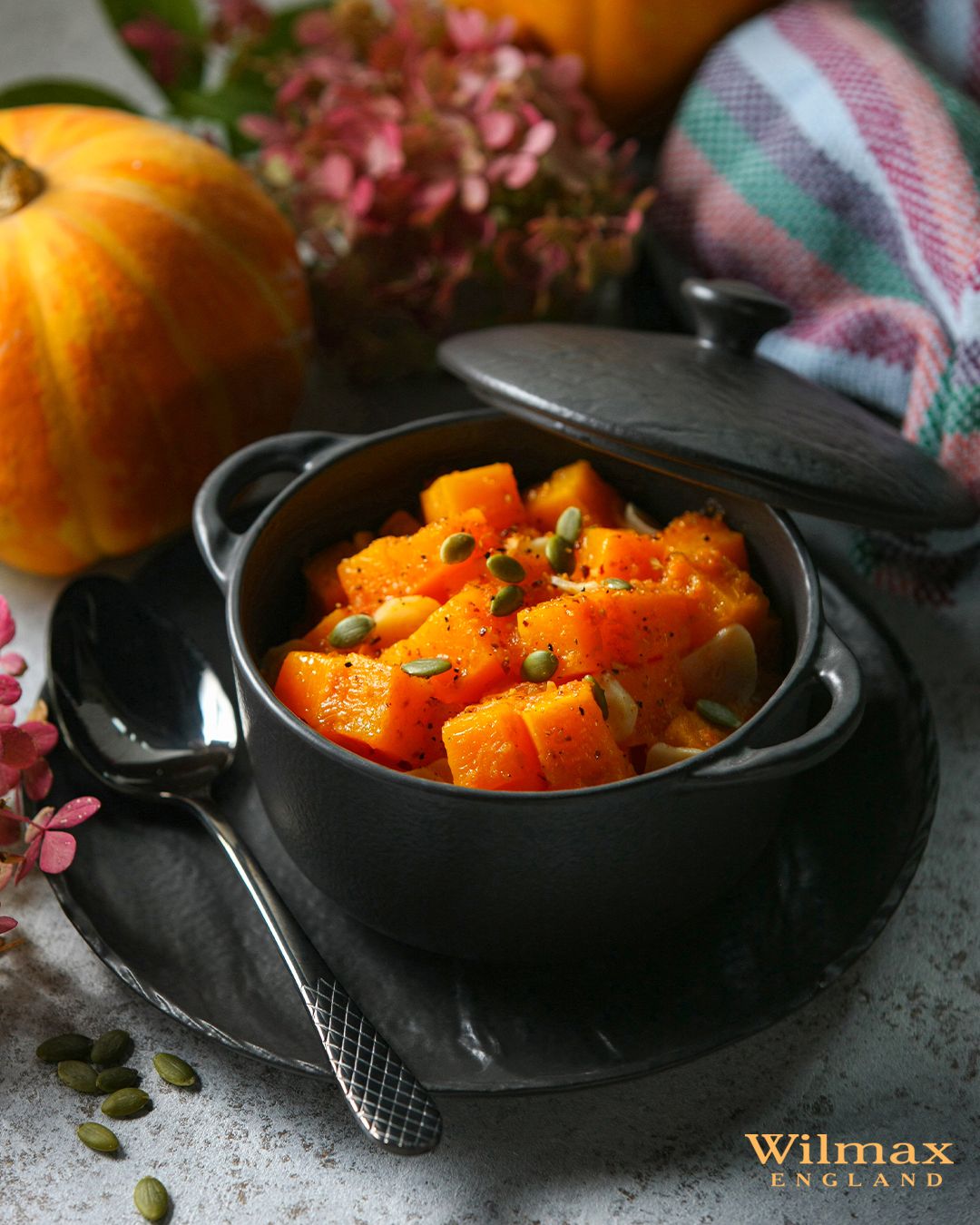 Wilmax Topf mit Deckel 600 ml SlateStone Porzellan WL-661140/A