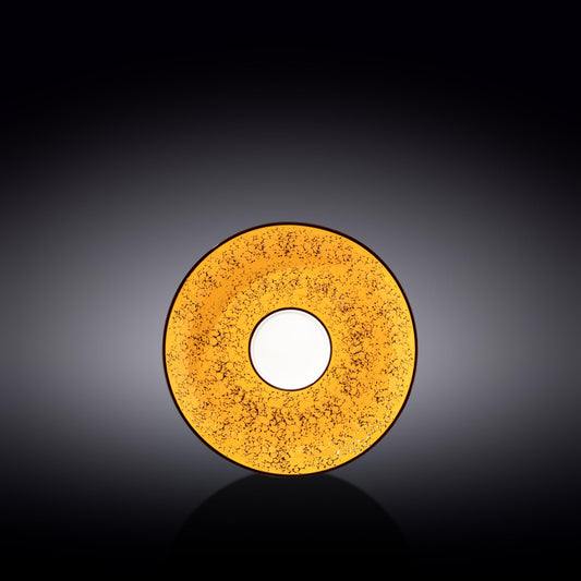 Wilmax Untertasse 15 cm Porzellan Gelb WL-667436/B
