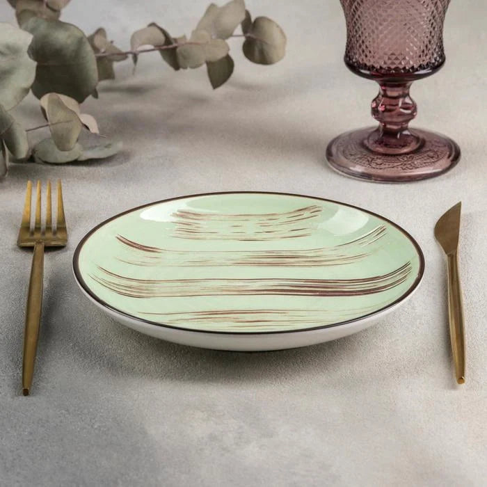 Wilmax Dessertteller 23 cm rund, farbenfrohes Porzellan WL-668113/A