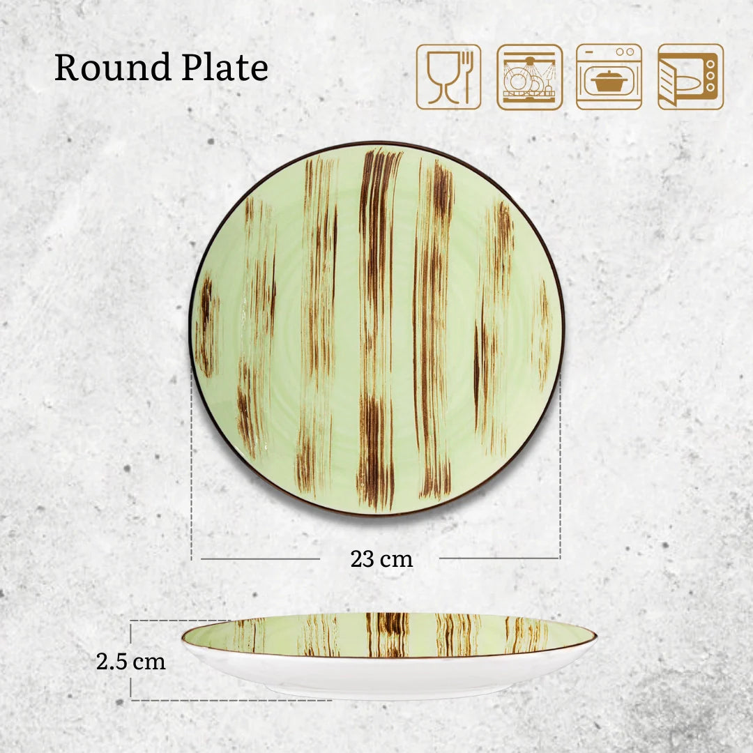 Wilmax Dessertteller 23 cm rund, farbenfrohes Porzellan WL-668113/A