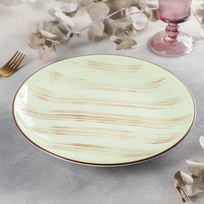 Wilmax Runde Teller Pistaziengrün 28 cm – Kratzfest & Stilvoll – WL-668116/A2