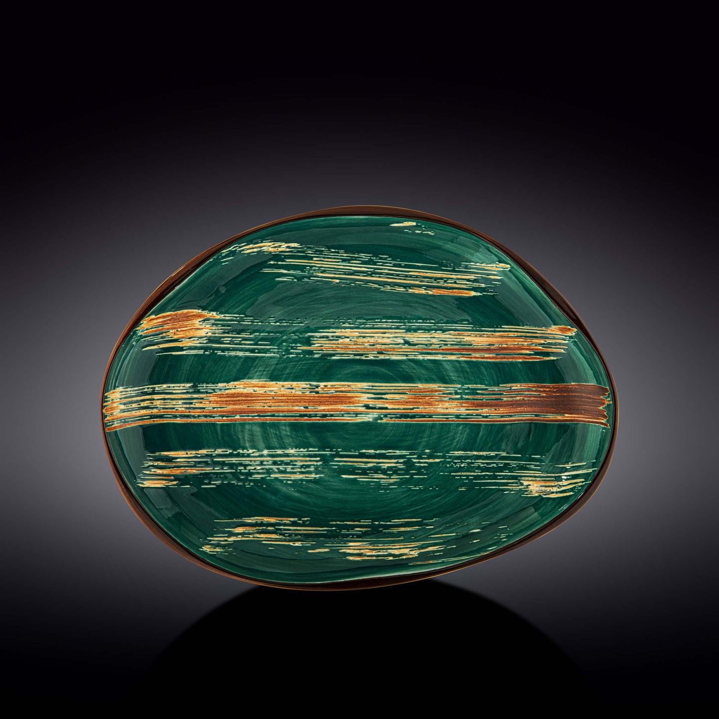 Wilmax England Serving Platter Green Porcelain 33x24.5 cm