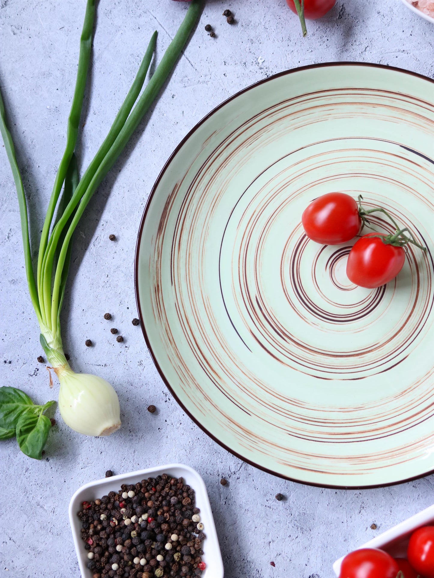 Wilmax Spiral Teller Pistazie 25 cm –Für stilvolle Tischdekoration – WL-669114/A