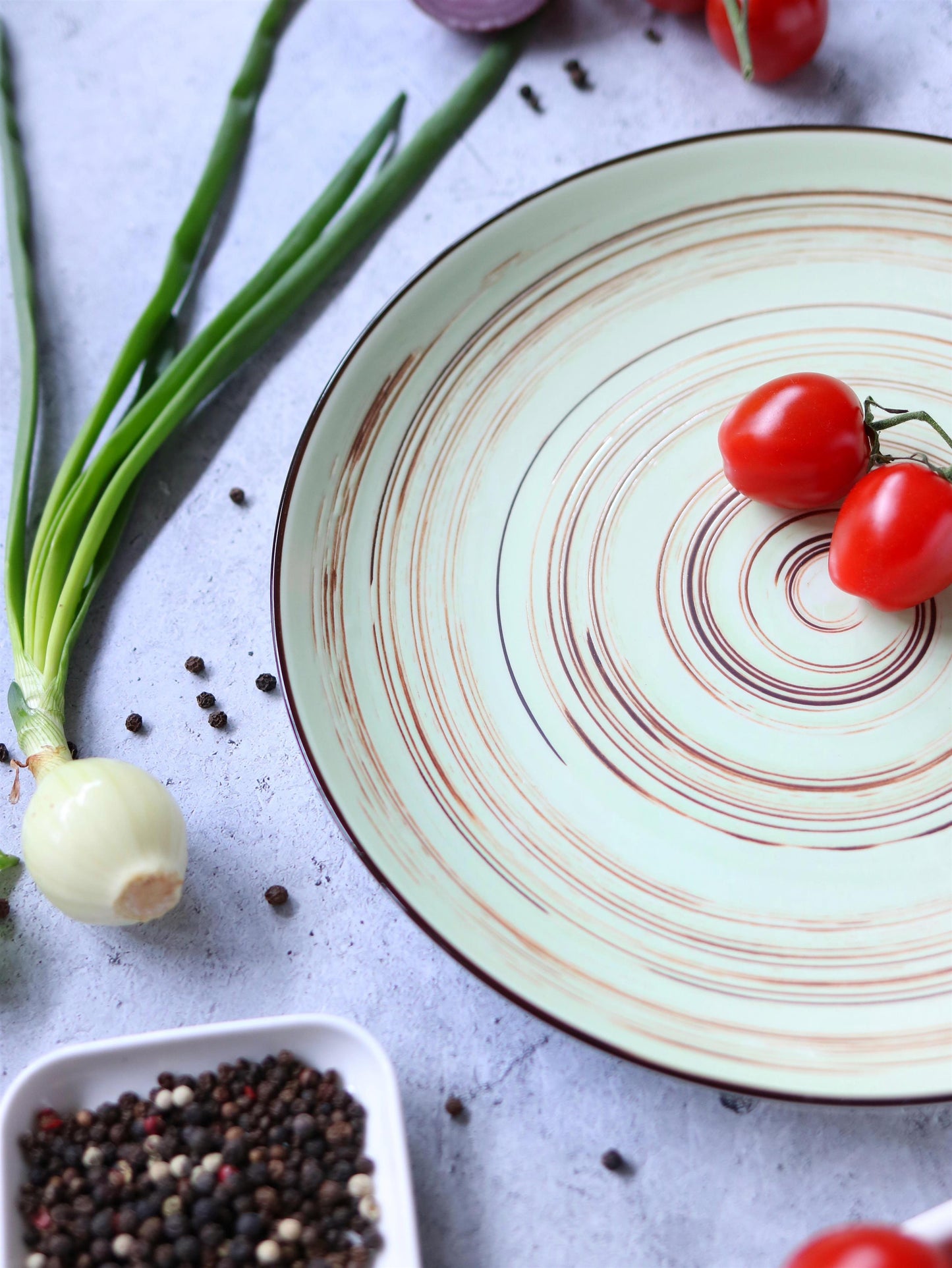 Wilmax Spiral Teller Pistazie 25 cm –Für stilvolle Tischdekoration – WL-669114/A2