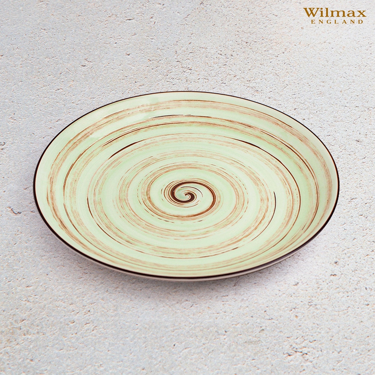 Wilmax Spiral Teller Pistazie 25 cm –Für stilvolle Tischdekoration – WL-669114/A2