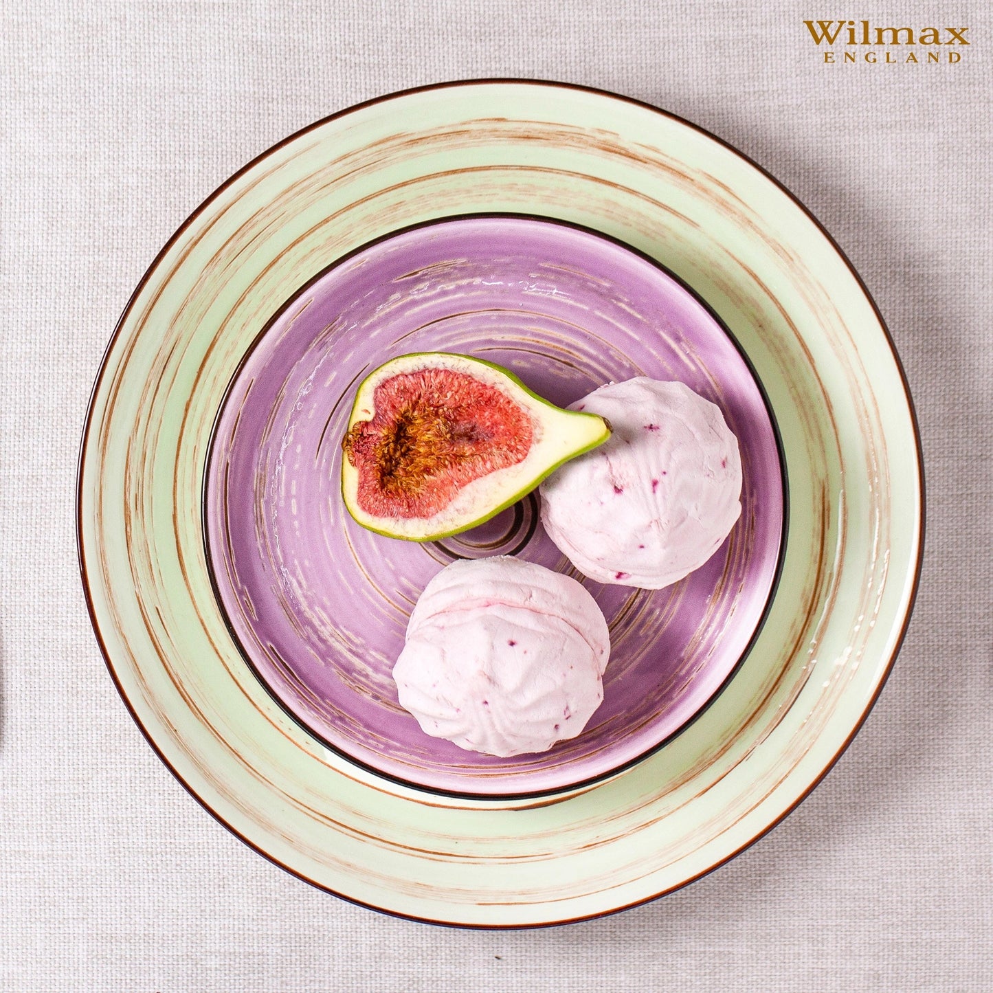 Wilmax Spiral Teller Pistazie 25 cm –Für stilvolle Tischdekoration – WL-669114/A2