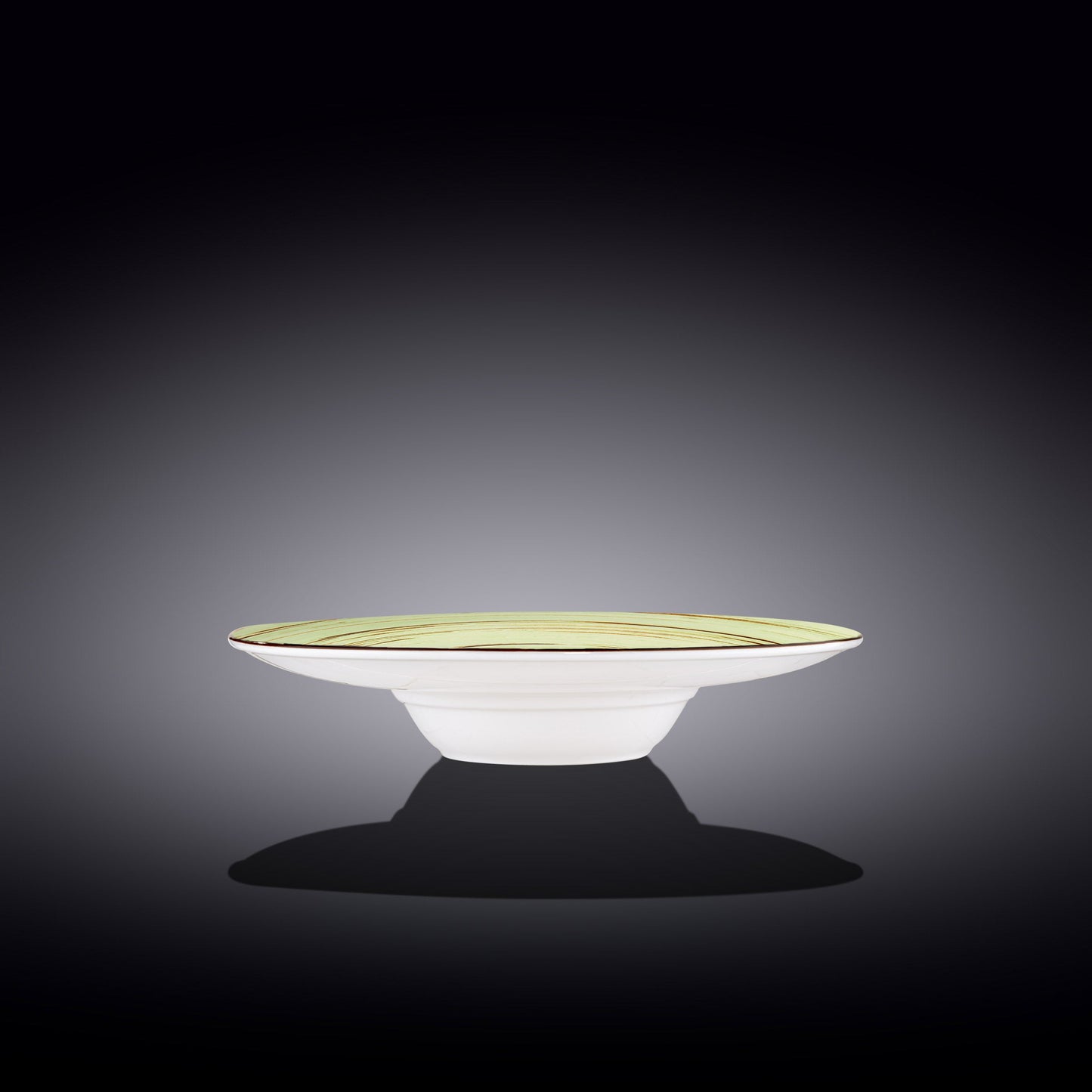 Wilmax Porzellanterteller rund tief 24 cm Pistazienfarbe 2 Stück WL-669125/A2