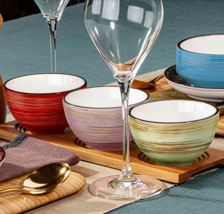 Wilmax Porzellanschüssel Pistazie, 600 ml, 3er-Set – WL-669130/A3