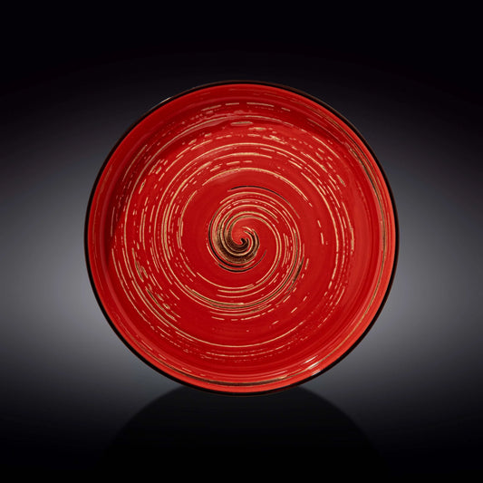 Wilmax Teller 28 cm Rund Porzellan, Spiral Kollektion, Rot WL-669220/A