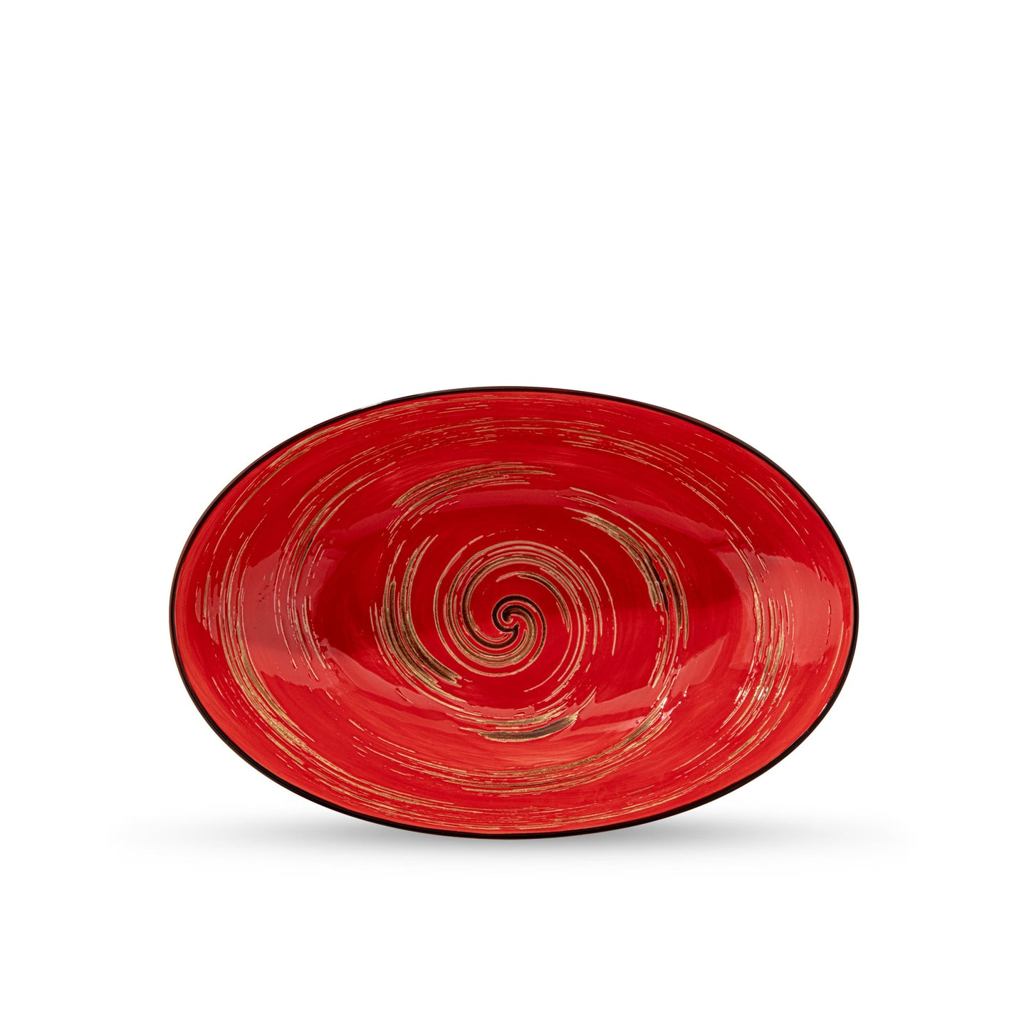 Wilmax Ovale Schaal Rood Porselein 30 cm - WL-669241/A